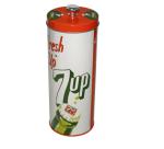 Windowed Printed Round Tin With Plastic Knob