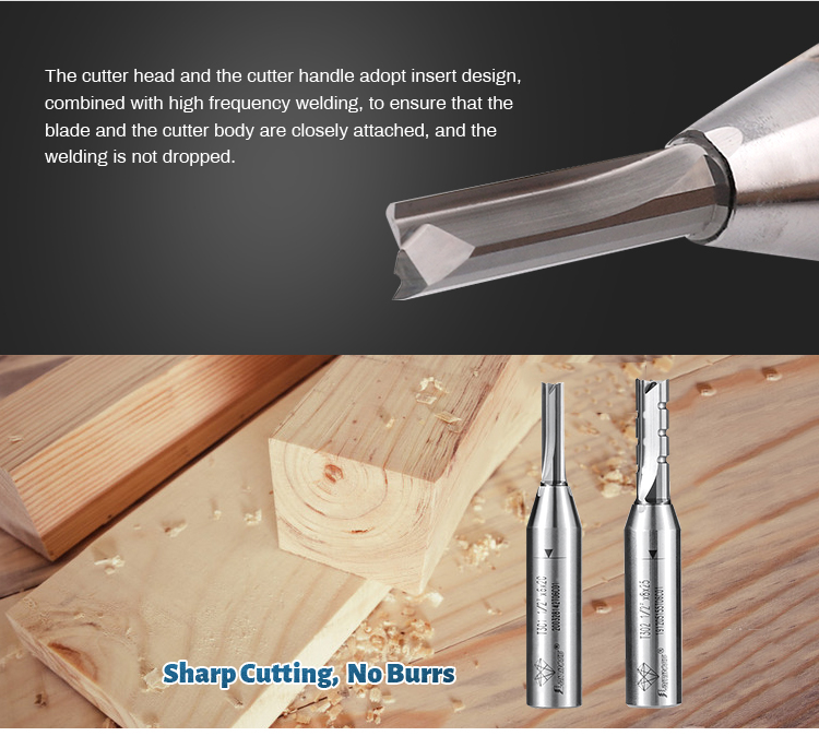 Woodworking Straight Router Bits Three Edged Anti Broken Practical