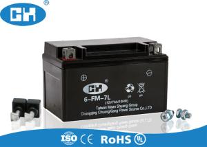 Quality Durable Yamaha Motorcycle Battery , Black 12v 7Ah Sealed Motorcycle Batteries wholesale
