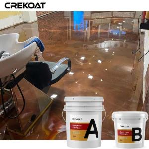 Quality Hygienic Anti Slip Metallic Epoxy Floor Coating Topcoat Used In Hair Salons wholesale