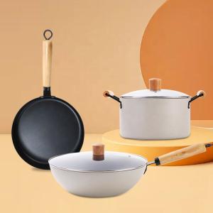 Quality Medical Stone Ollas Cast Iron Cookware Set Non Stick Modern Design Style wholesale