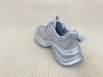 Women fashion sport shoes with bling rhinestone breathable upper grey black