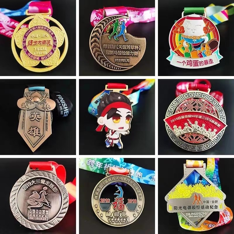 3 Inch Custom Medals Die Cast Custom Engraved Medals Rose Gold Custom Enamel