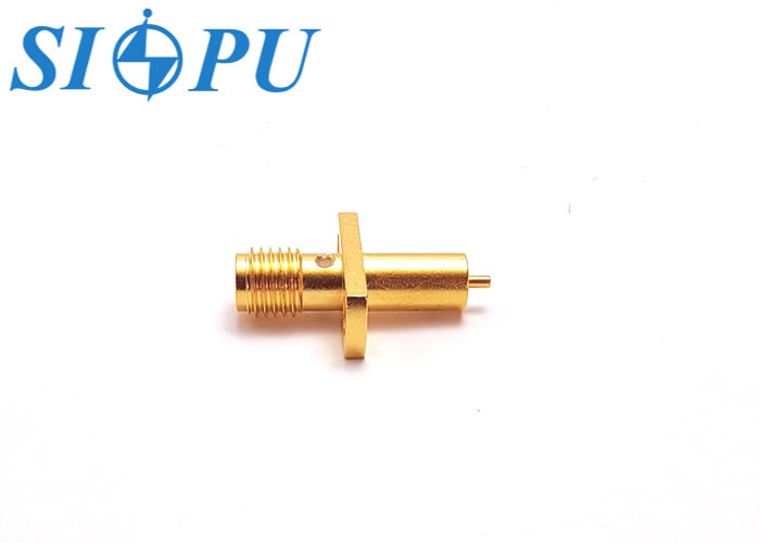 Microstrip Coaxial Female SSMA RF Connector Flange Mounted