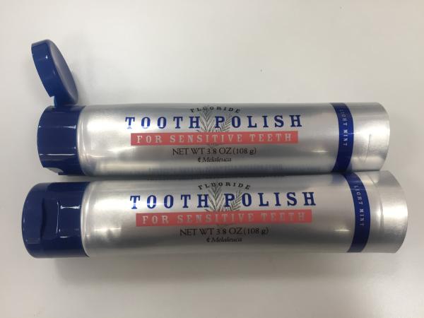 Round Silver Laminated Pharmaceutical / Toothpaste Tubeflip Top Dia 12.7mm -