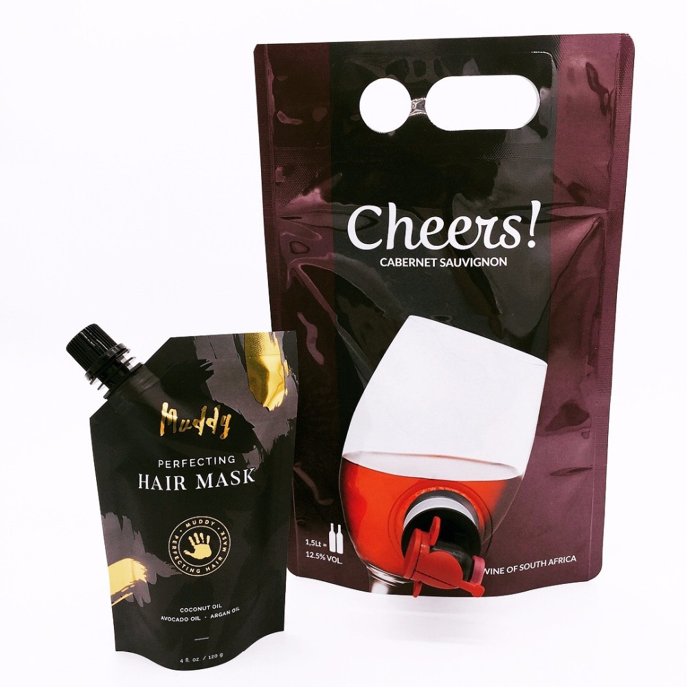 Plastic Spout Pouch Coffee Packaging Bags / SGS Approved Doypack Stand Up Pouch