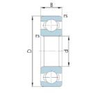 Steel Retainer 6000 P4 Deep Groove 2RZ High Precision Bearings