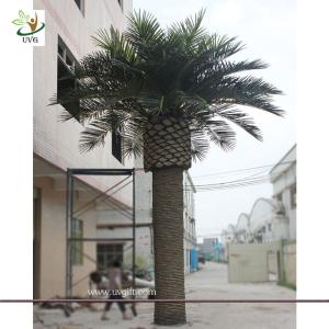 Quality UVG PTR013 20ft Giant fake palm tree dubai with UV leaves for outdoor beach decoration wholesale