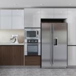Wall Mounted White Plywood Kitchen Cabinet with Quartz Countertop Carcass
