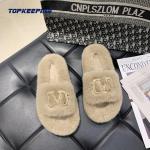 1D0029 Lady Wholesale Furry Fashion Fur Fluffy Slipper