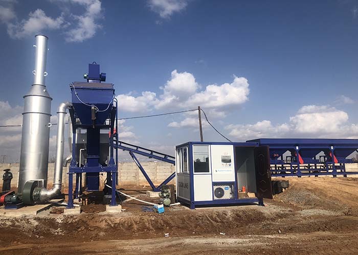 Customized Color Continuous Asphalt Mixing Plant 20TPH Small Mobile Drum