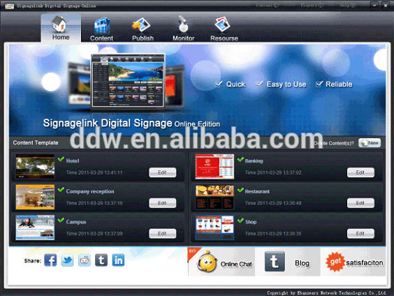 Stylish digital signage WIFI android digital signage tv tuner