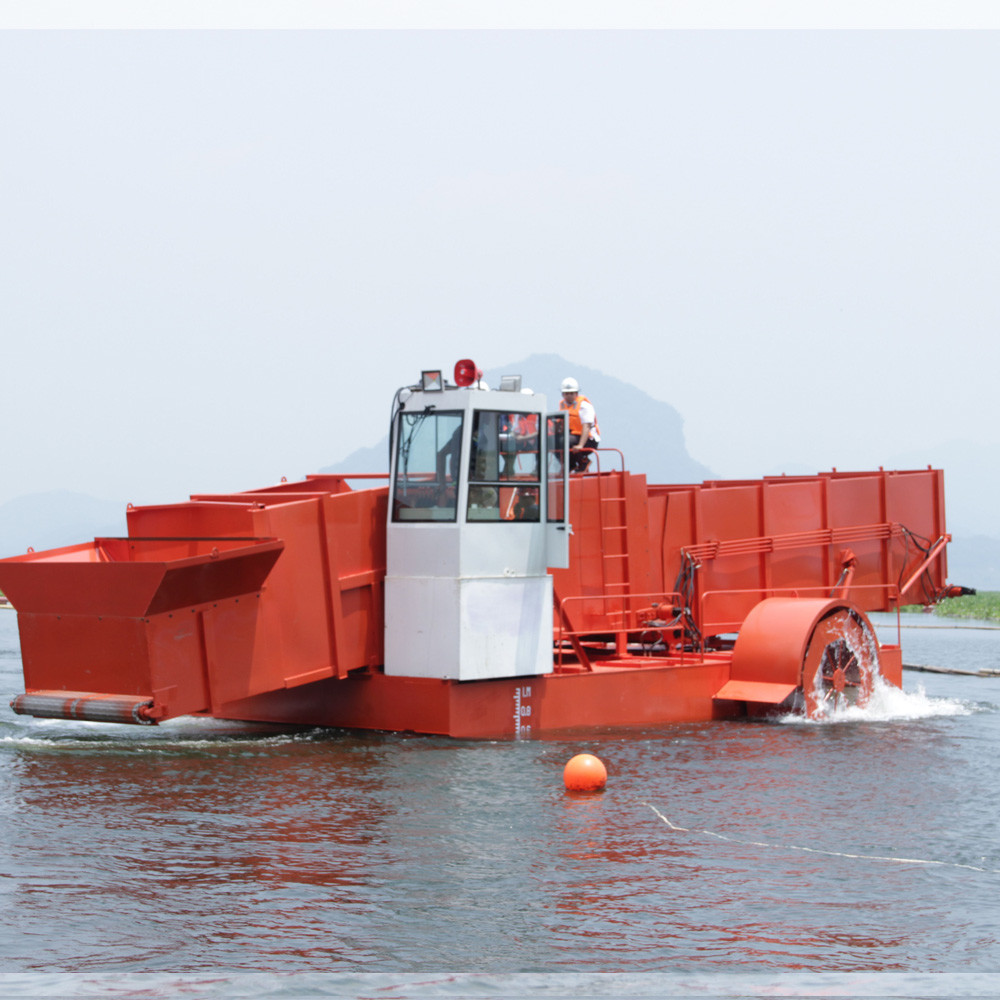 Work Boat Aquatic Weed Carrier Water Hyacinth Transport Ship Water Plant Barge