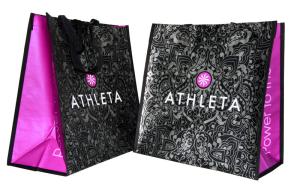 Quality Recyclable ATHLETA 120gsm PP Woven Shopping Bags customized design wholesale