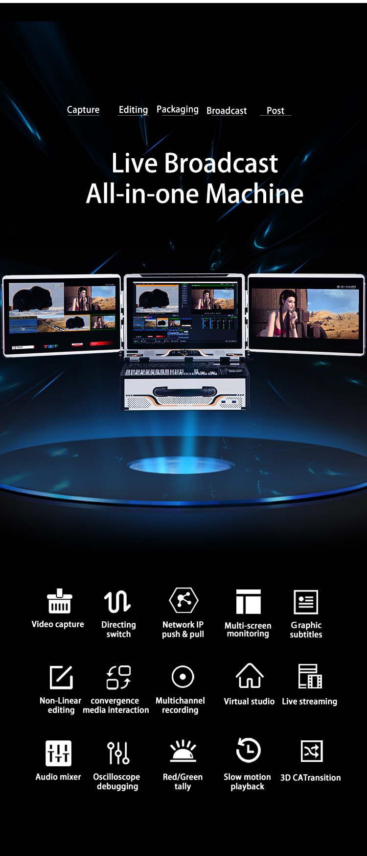 16G RAM TYSTVideo Video Recording and Broadcasting Machine for Campus TV Station Live Streaming