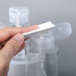 200ml 300ml Makeup Plastic Packaging Bottles Clear Press Pump Discharge PET
