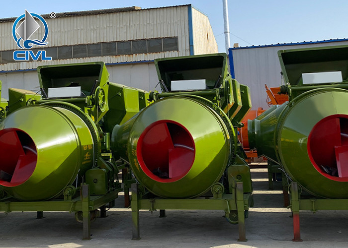 JZC250/350 Concrete Mixer Semi Climbing Drum Full Automatic Feeding Mixer Thickened Cylinder Concrete Mixer