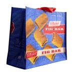 Reusable Blue 100g Cookie PP Woven Shopping Bags With Customized Photos / Logo