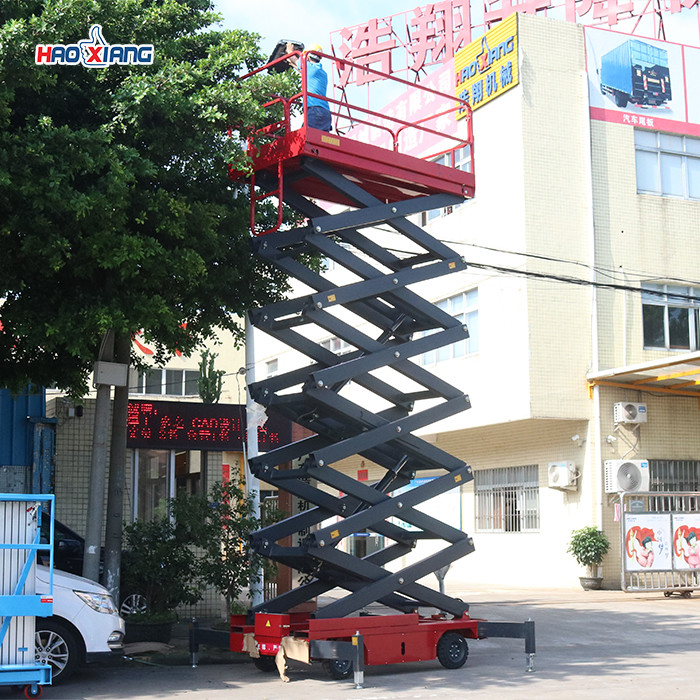 1.5T 4 Wheel Drive Scissor Lift Wheeled Mobile Hydraulic Scissor Lift