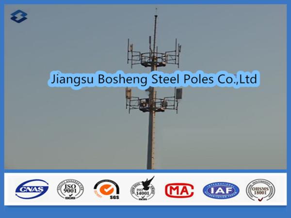 Mobile antenna mast above 95% Penetration rate , steel telegraph poles White
