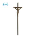 D070 Cheapest funeral coffin cross zamak casket crucfix for wooden cofani