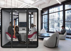 Quality Aluminum Frame Glass Office Pod Soundproof Customized Size With Furniture wholesale