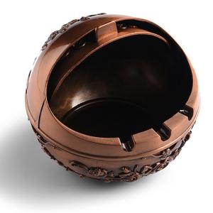 Quality Customized Plating H80mm vintage Metal Pocket Ashtray Luxury Gold Color wholesale