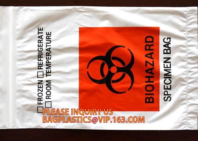 Biohazard Specimen Medical Lab Bags Reclosable Zip Lock Bag, Medical Lab Bags Reclosbale Zip Lock Bag, Document Pouches