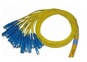 Quality 24 Fiber Breakout Optical Fiber Patch Cord PVC Jacket , Universal Fiber Optic Jumper wholesale