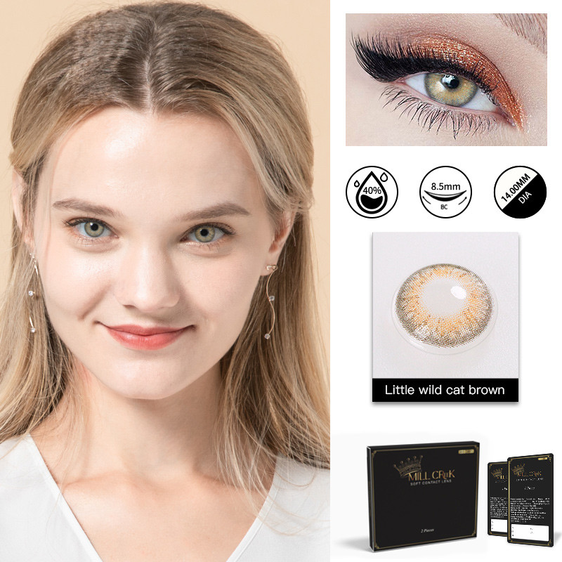 Oem Natural Wildcat Brown Contact Lens For Dark Eyes