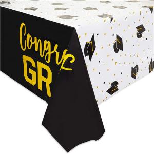 Quality PEVA Gravure Printing Graduation Party Tablecloth Oilproof Rectangle wholesale