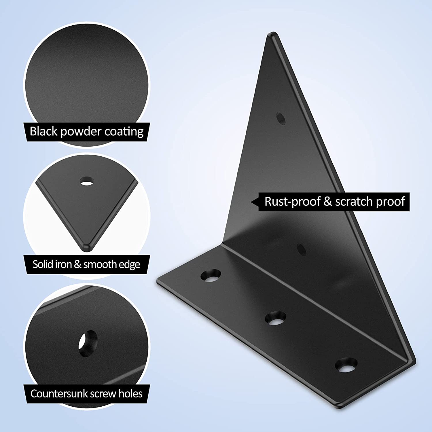 Sturdy Gold Floating Shelves Bracket Shelf Triangular Bracket for Heavy Duty Support