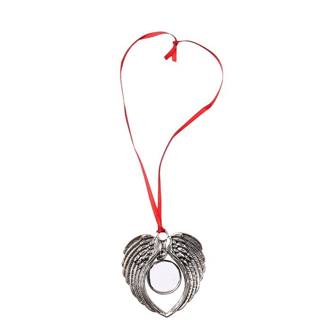 Sublimation Personalized Gift Metal Sublimation Angel Wing Pendant For Decor And Souvenirs