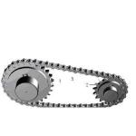 C45 Material 428*18T Steel Spur Gear Double Heat Treatment Sprocket Gear Chain