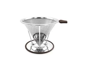 Quality 304 Stainless Steel Coffee Filter Cone Coffee Dripper Removable Stand Pour Over wholesale