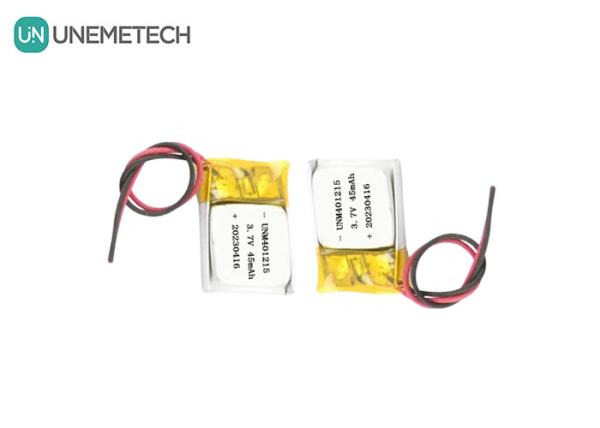 Ultra Thin Lithium Polymer Battery 401215 3.7V 45mAh Li Po Battery for GPS