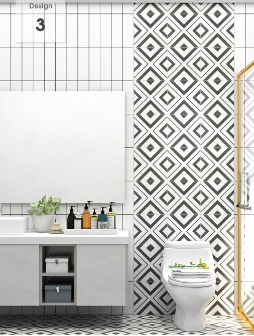 Matte Finished Bathroom Thin Marble 12'X12' Modern Porcelain Tile
