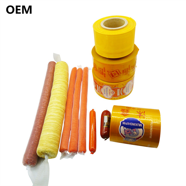 Sample Free Customized Logo Printing Plastic Sausage Casing For Sausages