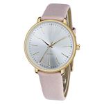 PU leather Quartz Battery Wristwatches OEM Available 36mm Diameter