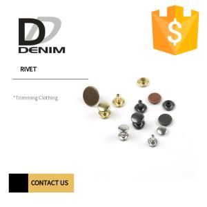Quality Clothing Rivets Finish 7mm Decorative Brass Rivets wholesale