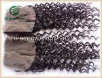 Lace top closure 4''x4'' ,malaysian virgin hair natural color deep wave 10''-24'