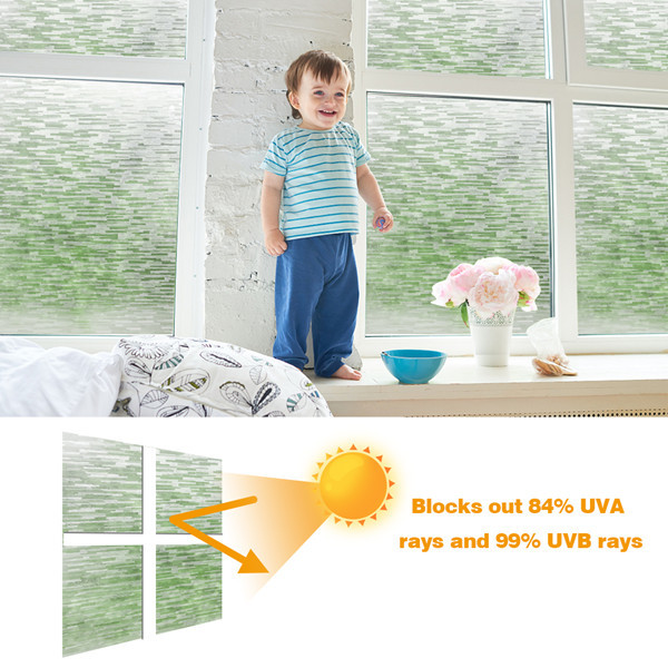 Plain Pink Frosted Self Adhesive Privacy Window Film 0.8mm For Decoration