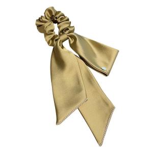 Quality French streamer scrunchies elegant Satin Hair Tie wholesale