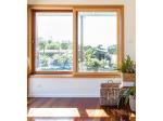 House Black Aluminum Sliding Window Frame 1.4mm Interior