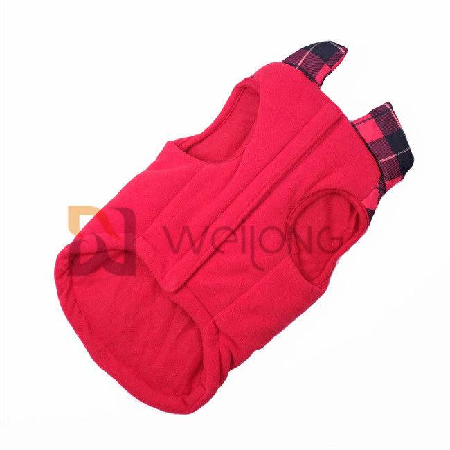 Ox Horn Leather Loops Dog Down Jacket Velcro / Faux Opening Warm Dog Coats