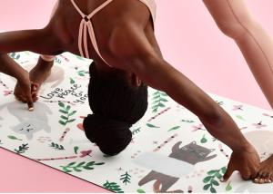 Quality Eco Friendly Printing PU Yoga Mat , Non Slippery Natural Rubber Yoga Mat wholesale
