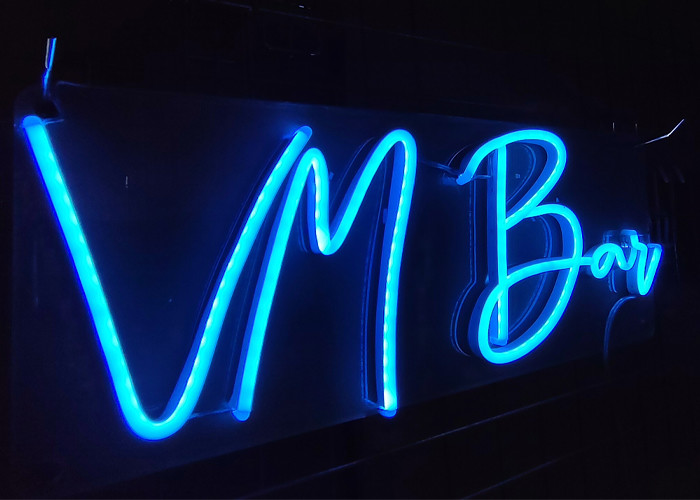 Blue Color 150cm Acrylic Led Neon Name Signs EU Plug