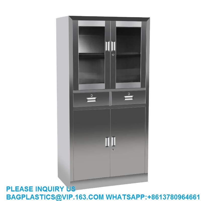 Lab Furniture Supplies Factory Customized Stainless Steel Metal Cabinet With Hook