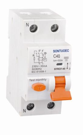 Long Life 6KA 2Pole 63A 30mA RCBO A type Leakage Current Circuit Breaker for