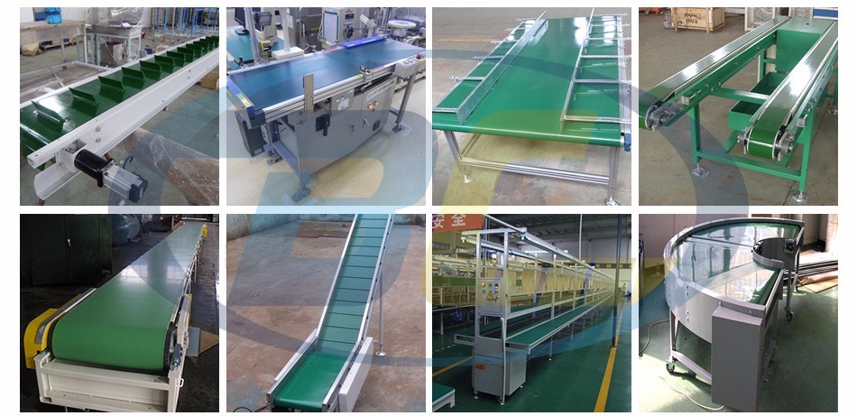 Galvanized Feet Package warehouse Slider Belt Conveyor Assembly